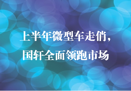 上半年微型車走俏，國(guó)軒全面領(lǐng)跑市場(chǎng)